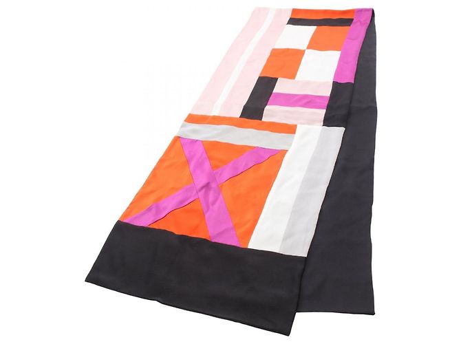 Hermès Hermes Mehrfarbiger lila Seidenschal Mehrfarben - Ansicht 2