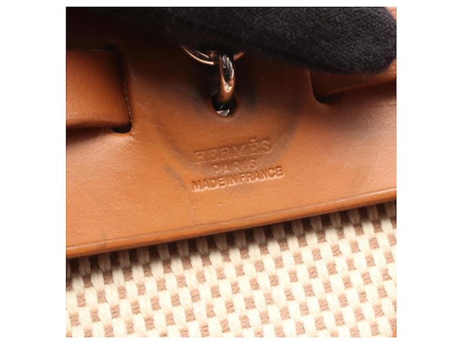 Hermès Zaino/Borsa Hermes Herbag Ad PM Marrone Beige - vista 4