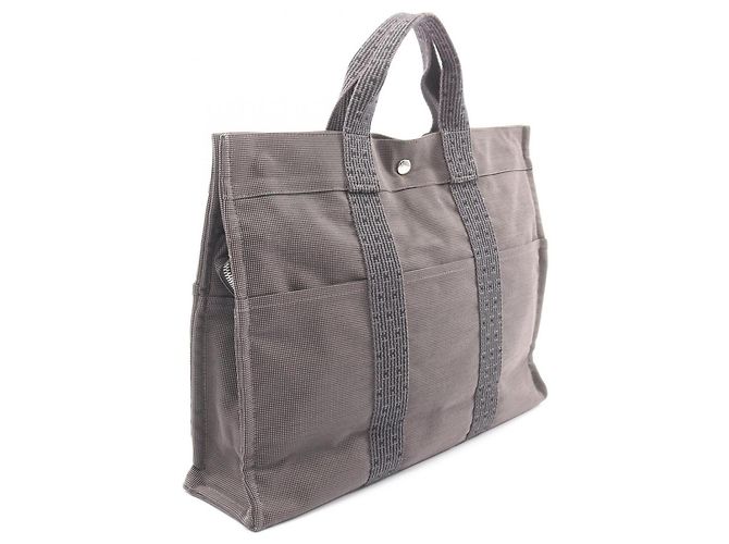 Hermès Borsa Tote Hermes Herline MM Marrone - vista 2