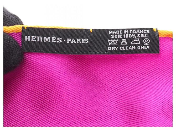 Hermès Seidenschal mehrfarbig Lila Gelb - Ansicht 2