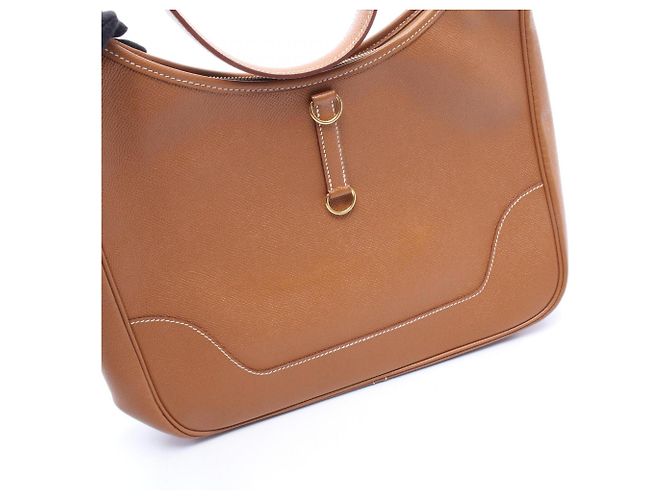 Hermès HERMES Trim 31 Gold Borsa a Spalla Marrone - vista 8