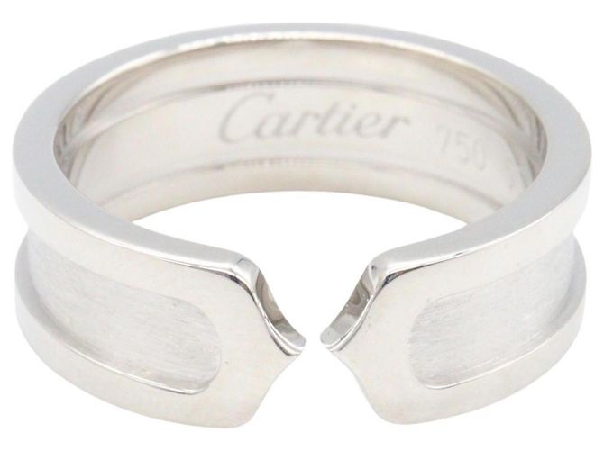Anello Cartier C2 Small Band in oro bianco 18K Argento - vista 2