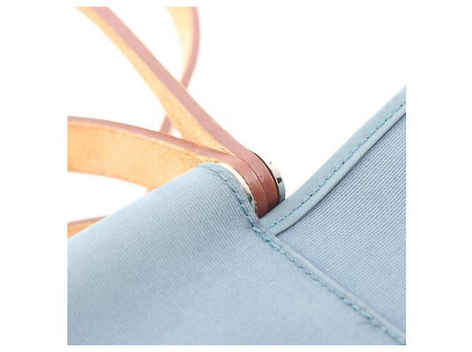 Hermès Borsa Tote 2-Way Hermes Cabas PM Blue Tone Pet Marrone Verde - vista 8
