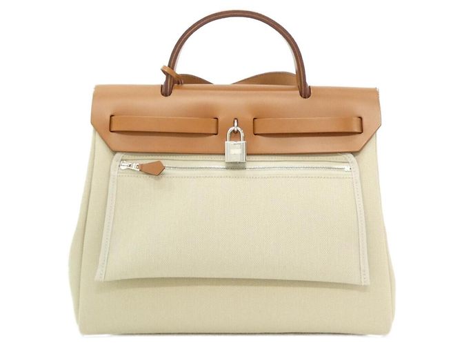 Hermès Borsa Hermes Herbag Zip PM Rosso Beige - vista 2