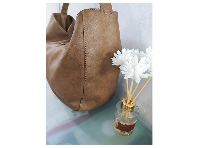 Séquoia Borsa a mano in pelle marrone - vista 3