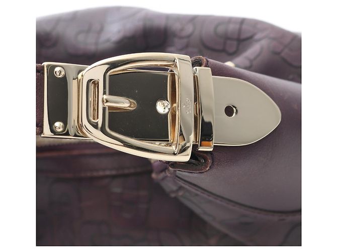 Borsa a tracolla Gucci in pelle viola Horsebit Porpora - vista 10