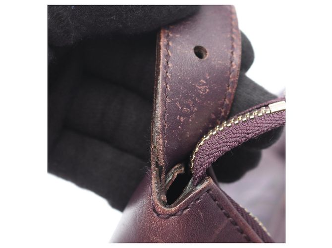Borsa a tracolla Gucci in pelle viola Horsebit Porpora - vista 12