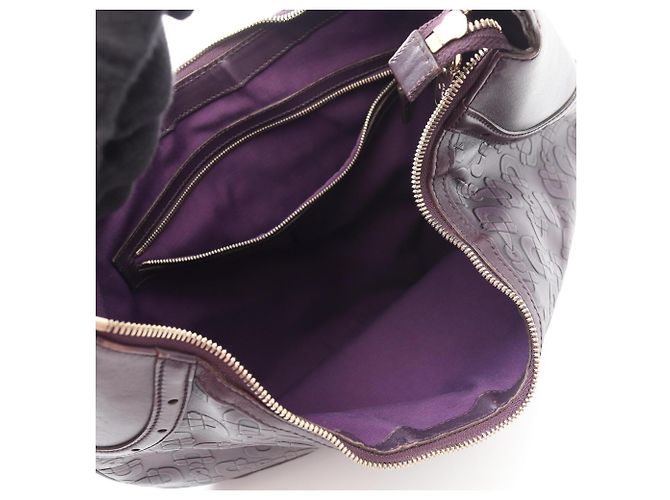 Borsa a tracolla Gucci in pelle viola Horsebit Porpora - vista 3