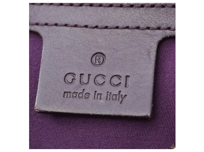 Borsa a tracolla Gucci in pelle viola Horsebit Porpora - vista 4