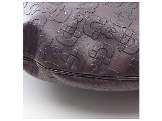 Borsa a tracolla Gucci in pelle viola Horsebit Porpora - vista 9