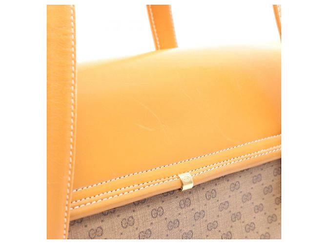Borsa Tote Gucci Old Micro GG Marrone - vista 8