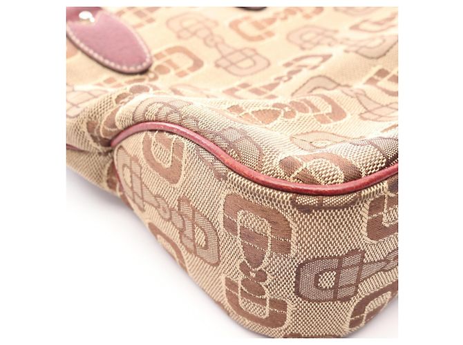 Borsa Gucci New Jackie Horsebit Beige Bordò - vista 7