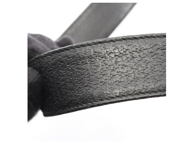 Bolsa de ombro Gucci em nylon preto e couro - vista 9