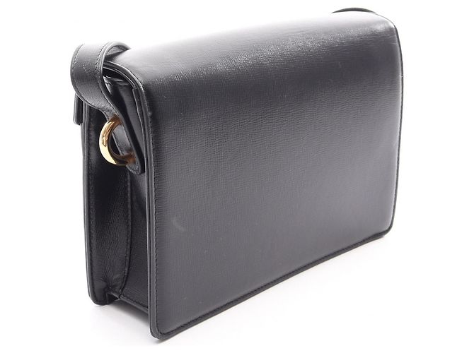 Borsa a tracolla in pelle Gucci Double G Nero - vista 2