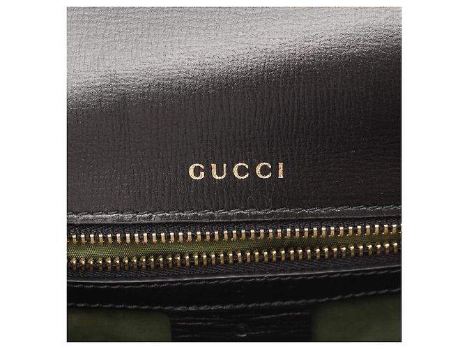 Borsa a tracolla in pelle Gucci Double G Nero - vista 4
