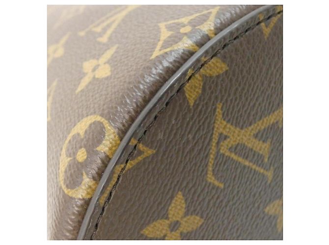Borsa a tracolla Louis Vuitton Monogram Macassar Soft Polochon Marrone D'oro - vista 4