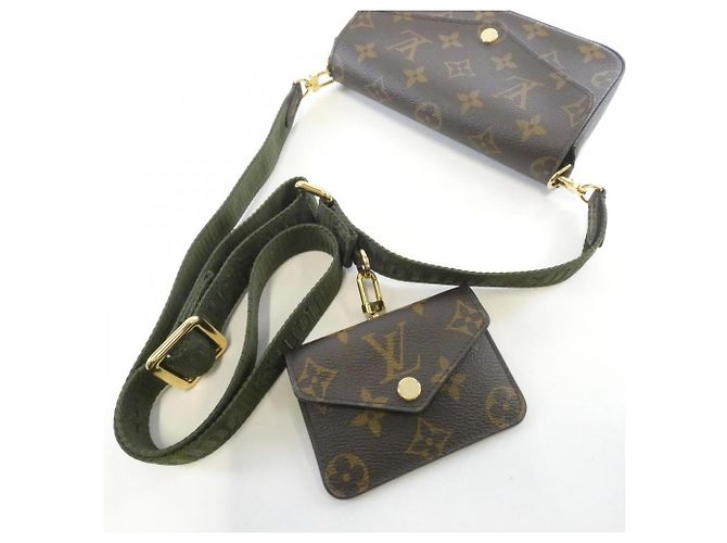 Borsa a Spalla Louis Vuitton Monogram Multi Pochette Felicie M80091 Marrone Cachi - vista 6