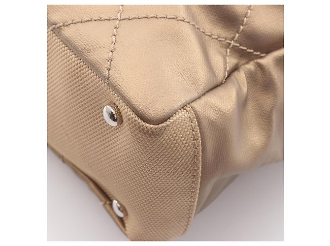 Borsa Tote Chanel Paris Biarritz PM D'oro - vista 8
