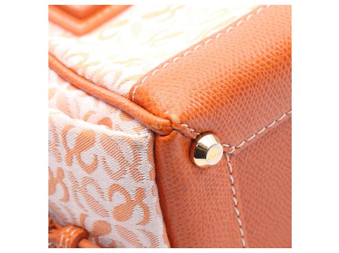 Piccola borsa bowling Loewe Anagram Arancione - vista 6