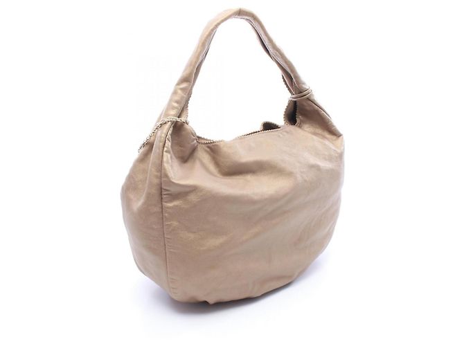 Borsa a mano/Borsa a tracolla in pelle Loewe Anagram Gold D'oro - vista 2