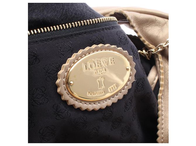Borsa a mano/Borsa a tracolla in pelle Loewe Anagram Gold D'oro - vista 4