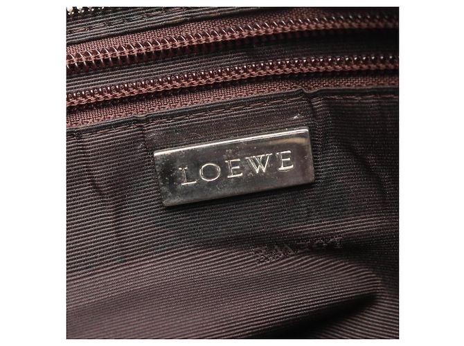 Borsa a tracolla in pelle marrone Loewe - vista 4