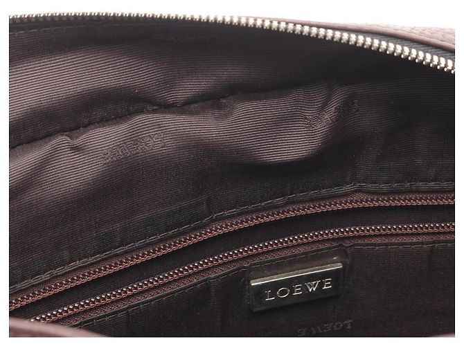 Borsa a tracolla in pelle marrone Loewe - vista 8