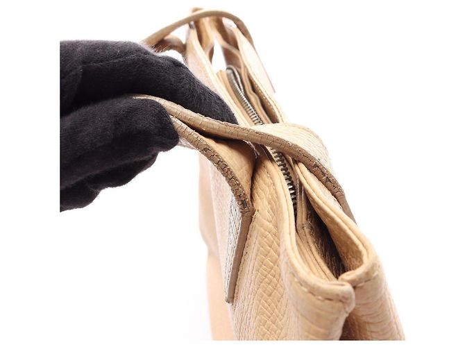 Borsa Tote in pelle beige Loewe - vista 12