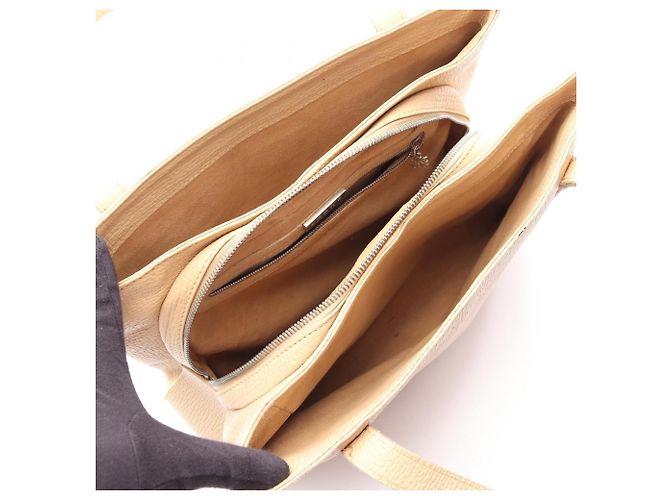 Borsa Tote in pelle beige Loewe - vista 3