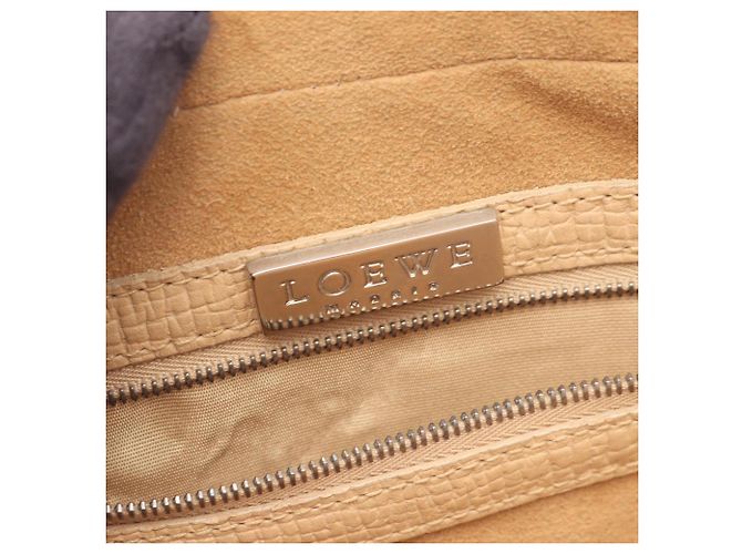 Borsa Tote in pelle beige Loewe - vista 4