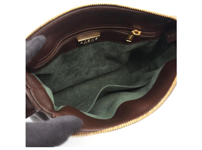 Borsa a tracolla in pelle marrone Loewe - vista 3