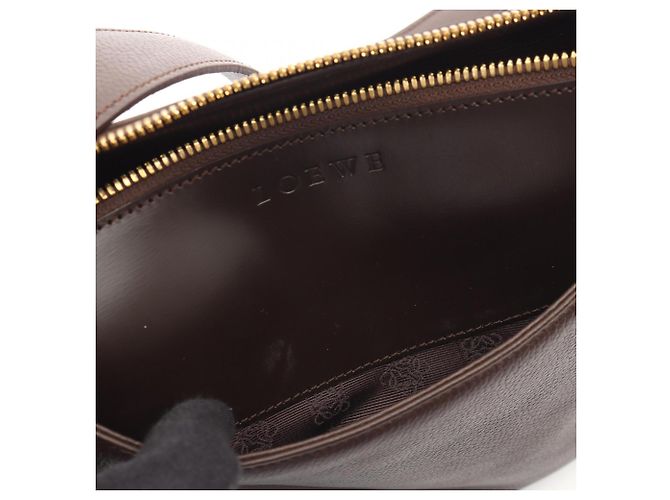 Borsa a tracolla in pelle marrone Loewe - vista 6
