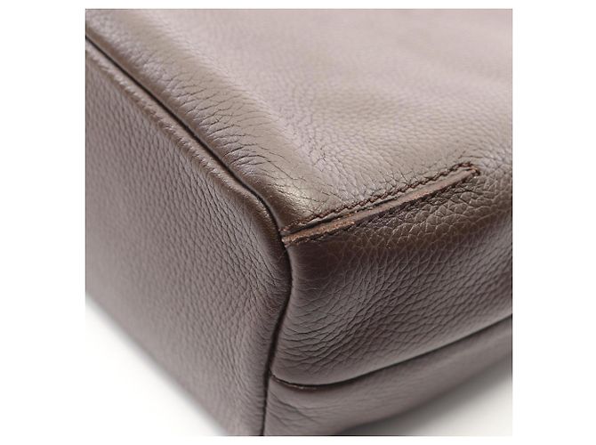 Borsa a tracolla in pelle marrone Loewe - vista 8
