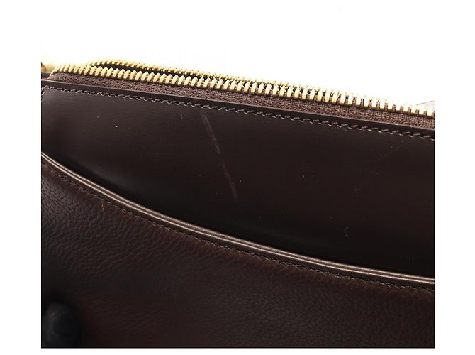 Borsa a tracolla in pelle marrone Loewe - vista 9