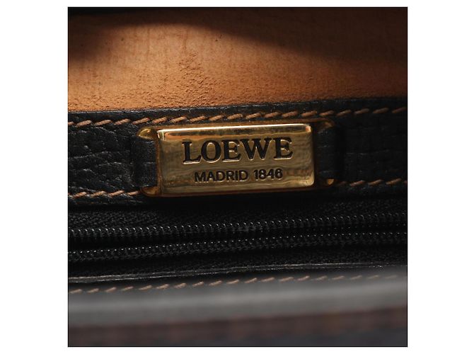 Borsa a tracolla in pelle nera Loewe Nero - vista 4