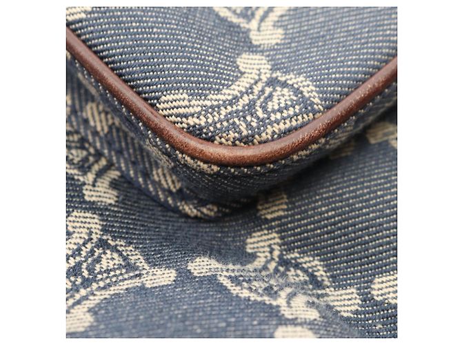 Céline Borsa Tote Celine Paris Macadam Marrone Blu - vista 11