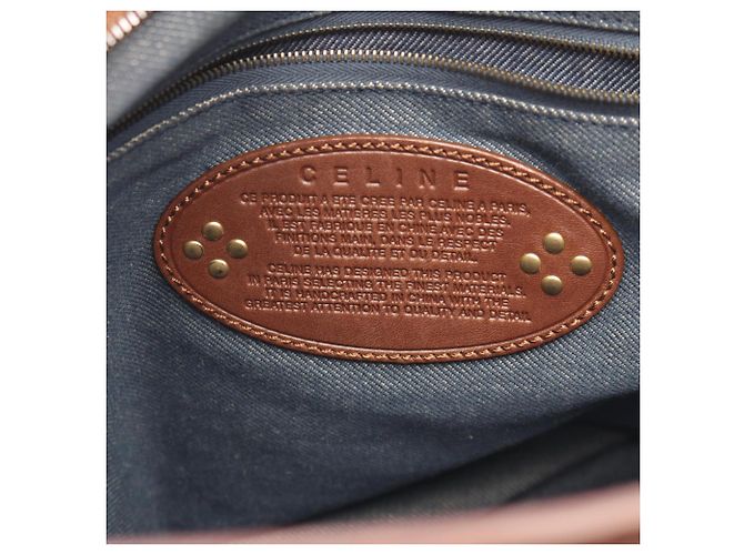 Céline Borsa Tote Celine Paris Macadam Marrone Blu - vista 4