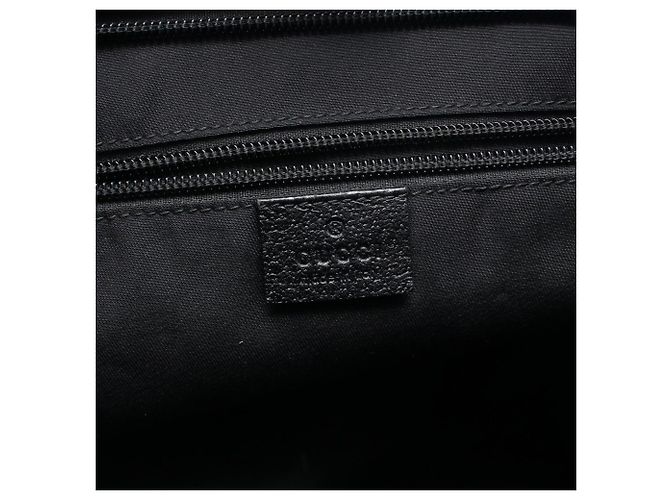 Borsa Gucci GG Canvas Sherry Line Nero Blu navy - vista 4