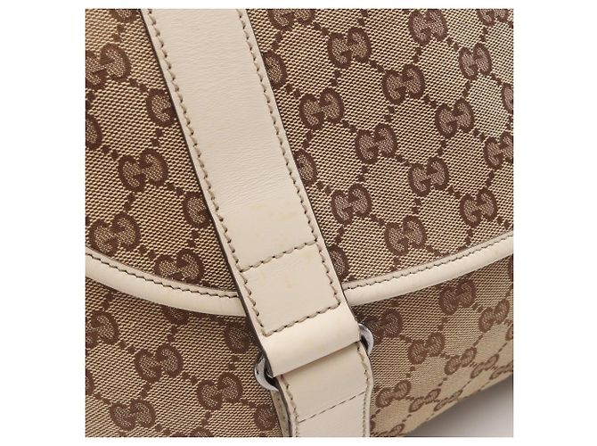Borsa a tracolla Gucci GG Canvas Beige Crudo - vista 11
