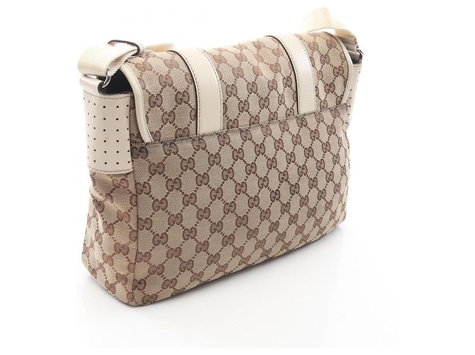 Borsa a tracolla Gucci GG Canvas Beige Crudo - vista 2