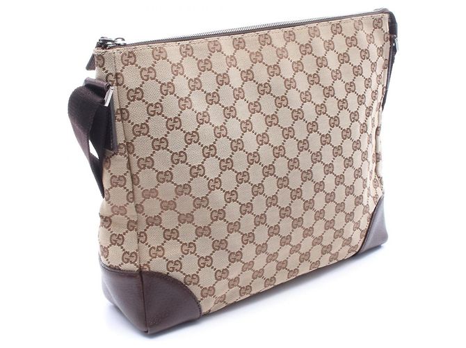 Bolso de Hombro Gucci GG Canvas Castaño Beige - vista 2