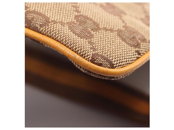 Borsa a Spalla Gucci GG Canvas Beige Giallo - vista 5