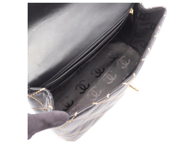 Borsa a mano con manico Wild Stitch Chanel Nero - vista 3
