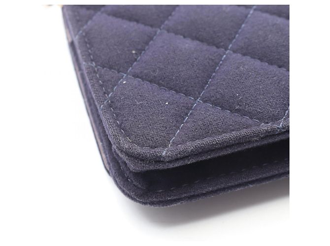 Borsa a Spalla Chanel Matelassé Marine Charm Marrone Blu navy - vista 10