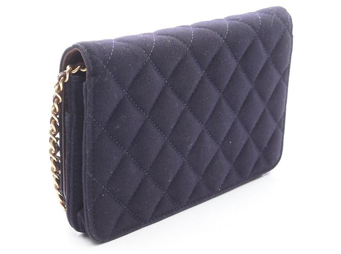 Borsa a Spalla Chanel Matelassé Marine Charm Marrone Blu navy - vista 2