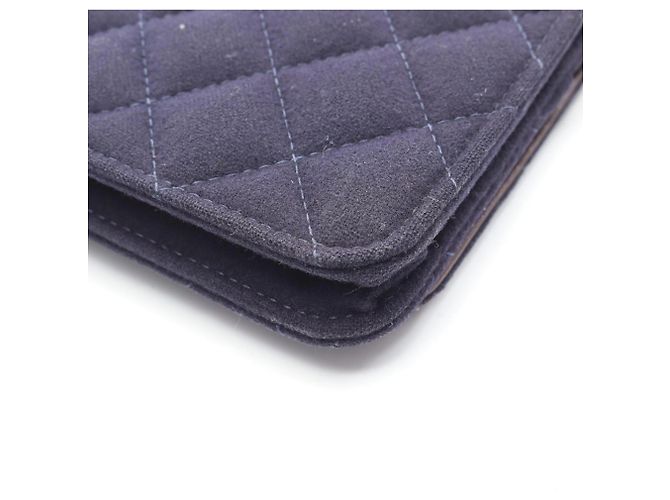 Borsa a Spalla Chanel Matelassé Marine Charm Marrone Blu navy - vista 9