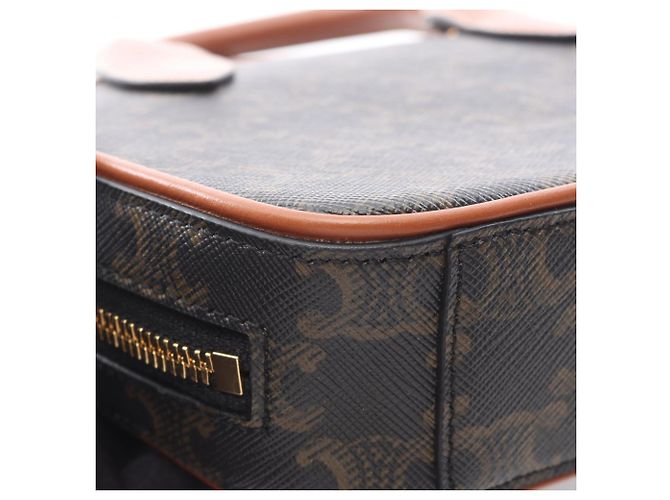 Céline Celine Triomphe 2-Way Handtasche Braun Schwarz - Ansicht 5