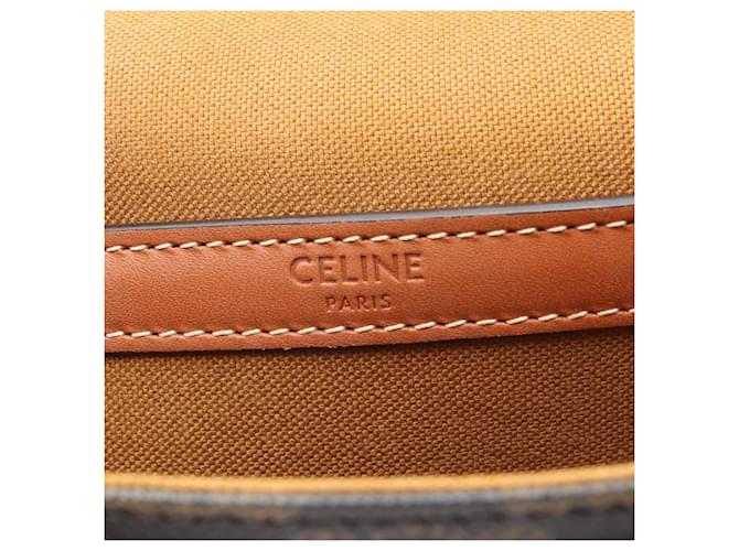 Céline Borsa a Spalla Celine Triomphe Marrone Nero - vista 4