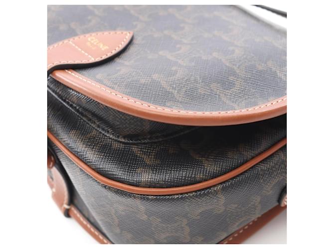 Céline Borsa a Spalla Celine Triomphe Marrone Nero - vista 6