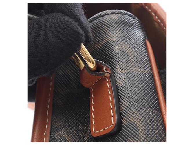 Céline Borsa a Spalla Celine Triomphe Marrone Nero - vista 8